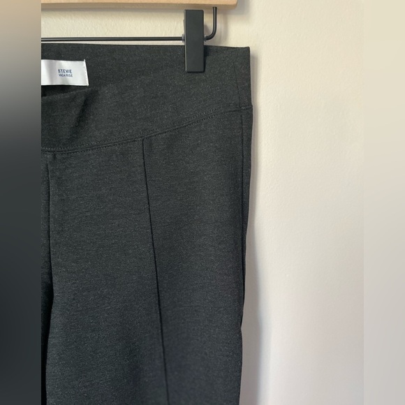 High-Rise Ponte-Knit Stevie Pants In Heather Gray Size Medium - Picture 3 of 9